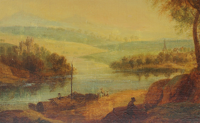 Шютц Франц. Пейзаж с рекой 